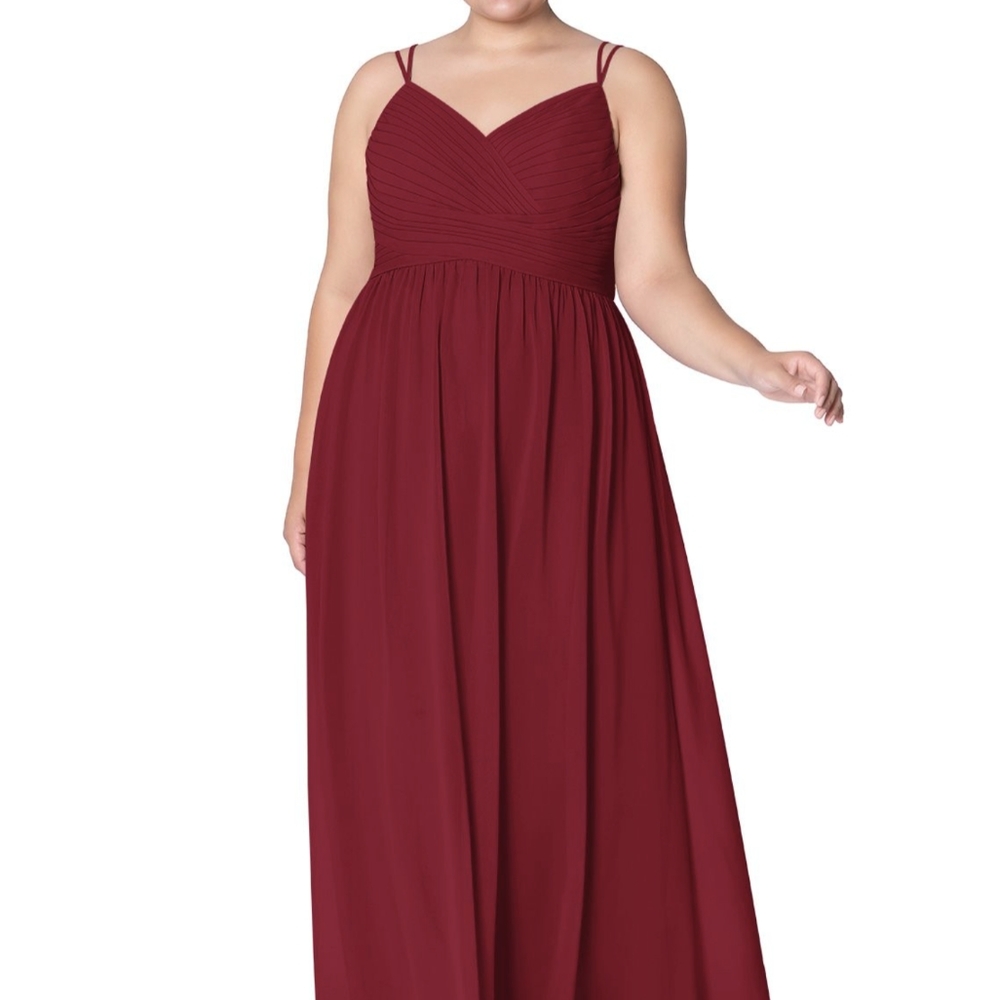 Azazie Blake Bridesmaid Gown in Burgundy